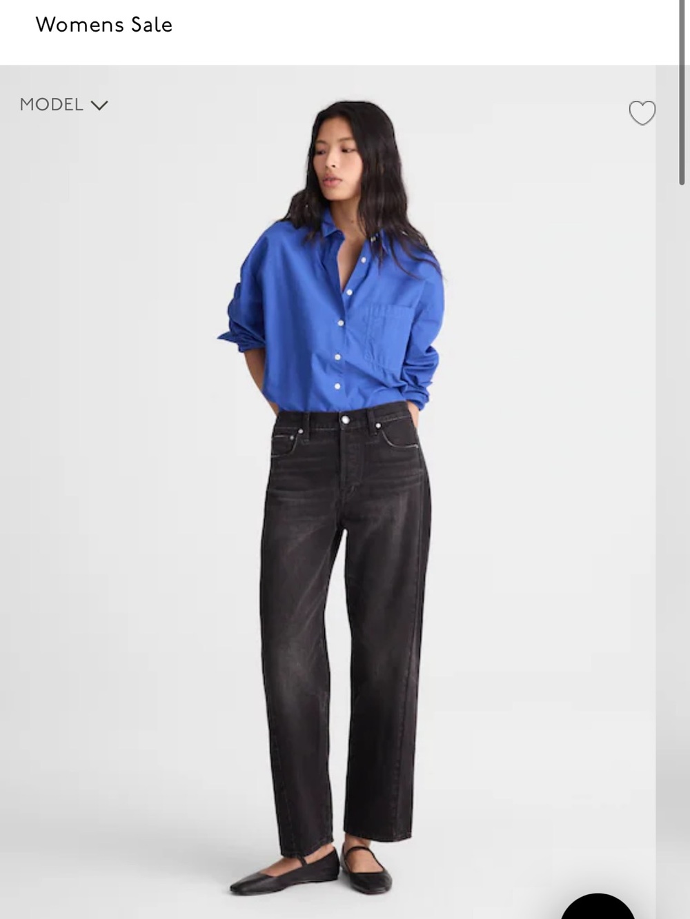 Madewell pieced barrel leg jeans size 27